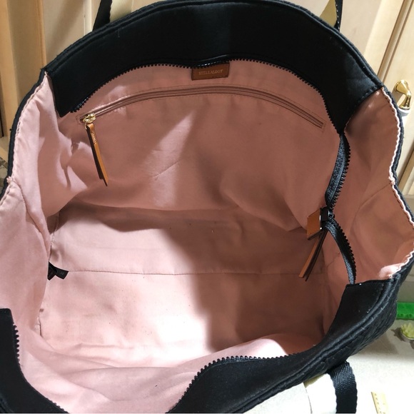 Stella & Dot Black Quilted Large Utility Tote Bag - Picture 9 of 14